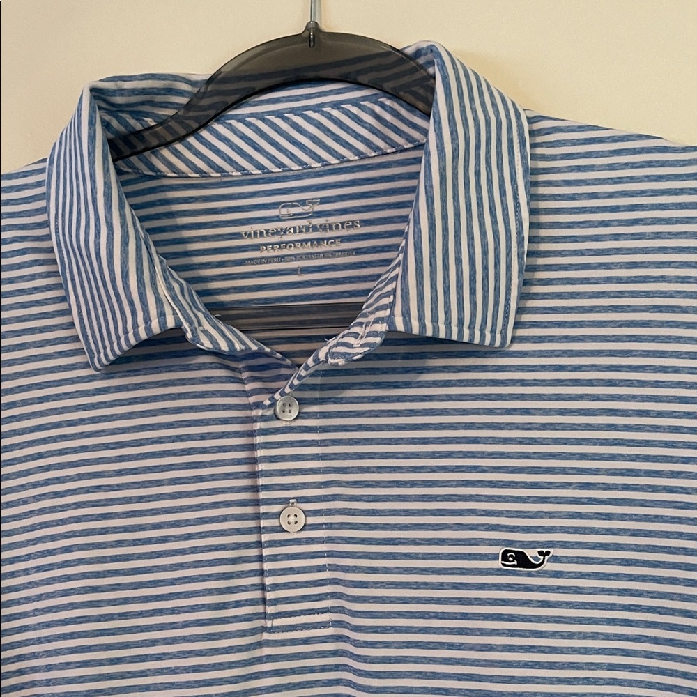 Vineyard Vines Blue Striped Polo Shirt